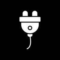 Wall Plug Glyph Inverted Icon Design vector