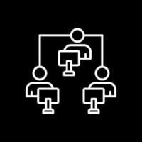 Network User Line Inverted Icon Design vector