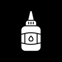 Glue Glyph Inverted Icon Design vector