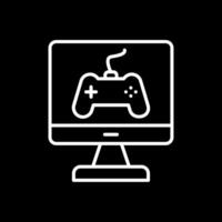 Game Line Inverted Icon Design vector