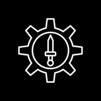 Attack Line Inverted Icon Design vector