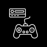 Gaming Console Line Inverted Icon Design vector