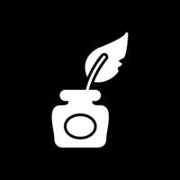 Ink Glyph Inverted Icon Design vector