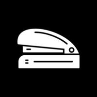 Stapler Glyph Inverted Icon Design vector