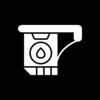 Ink Cartridge Glyph Inverted Icon Design vector