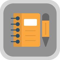 Notebook Flat round corner Icon Design vector