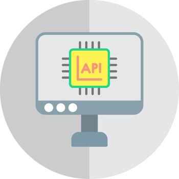 Api Interface Flat Scale Icon Design vector