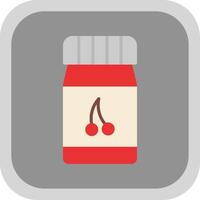 Jam Flat round corner Icon Design vector