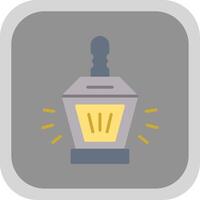 Street Light Flat round corner Icon Design vector