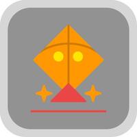 Kite Flat round corner Icon Design vector