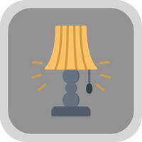 Lamp Flat round corner Icon Design vector