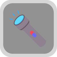 Torch Flat round corner Icon Design vector