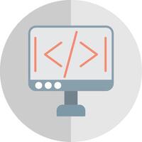 Programming Flat Scale Icon Design vector