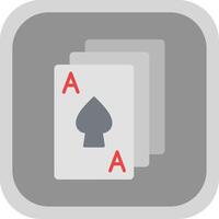 Poker Flat round corner Icon Design vector