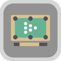 Billiards Flat round corner Icon Design vector