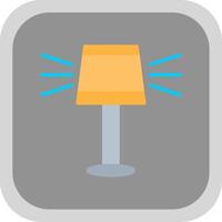 Lamp Flat round corner Icon Design vector