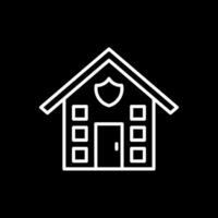 House Line Inverted Icon Design vector