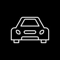 Car Line Inverted Icon Design vector