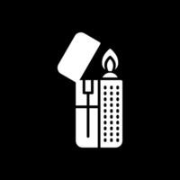 Lighter Glyph Inverted Icon Design vector