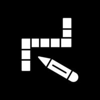 Crossword Glyph Inverted Icon Design vector