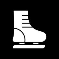 Ice Skating Glyph Inverted Icon Design vector