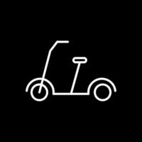 patada scooter línea invertido icono diseño vector