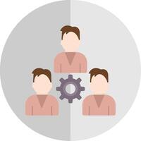 Team Management Flat Scale Icon Design vector