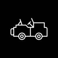 Jeep Line Inverted Icon Design vector