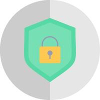 Database Protection Flat Scale Icon Design vector