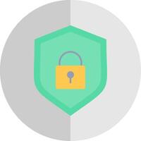 Database Protection Flat Scale Icon Design vector