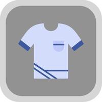 Shirt Flat round corner Icon Design vector