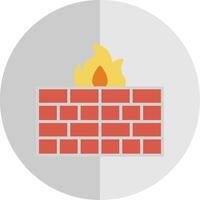 Firewall Flat Scale Icon Design vector