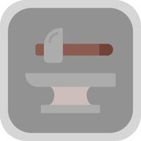 Blacksmith Flat round corner Icon Design vector