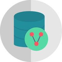 Database Sharing Flat Scale Icon Design vector