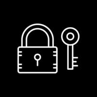 Lock Line Inverted Icon Design vector