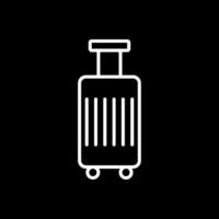 Luggage Line Inverted Icon Design vector