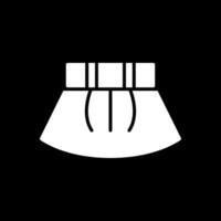 Skirt Glyph Inverted Icon Design vector