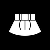 Skirt Glyph Inverted Icon Design vector