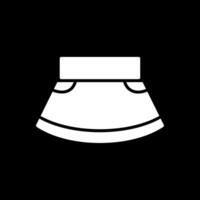 falda glifo invertido icono diseño vector