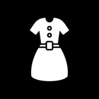 Dress Glyph Inverted Icon Design vector