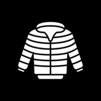 Jacket Glyph Inverted Icon Design vector