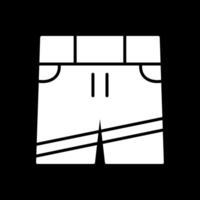 Shorts Glyph Inverted Icon Design vector