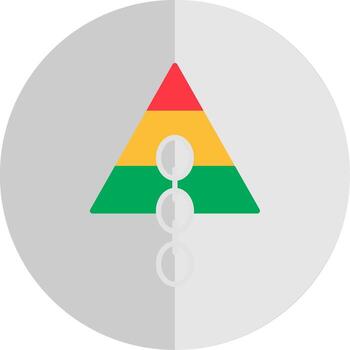 Link pyramide Flat Scale Icon Design vector