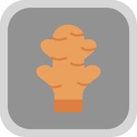 Ginger Flat round corner Icon Design vector