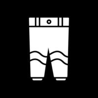 Trousers Glyph Inverted Icon Design vector