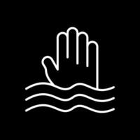 Sinking Line Inverted Icon Design vector