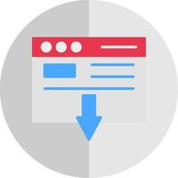 Landing Page Flat Scale Icon Design vector