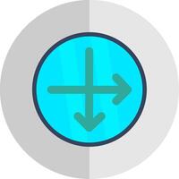 Intersect Flat Scale Icon Design vector