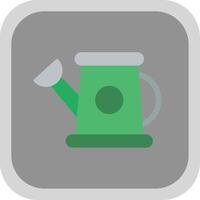 Watering Can Flat round corner Icon Design vector