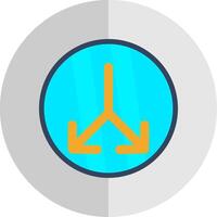 Split Flat Scale Icon Design vector